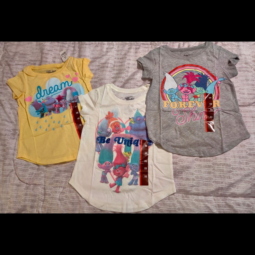 Girls size XS Trolls T-shirts